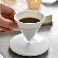 white espresso cup and saucer sets luxury bone ceramic cafe coffee mug teacup drinkware kit