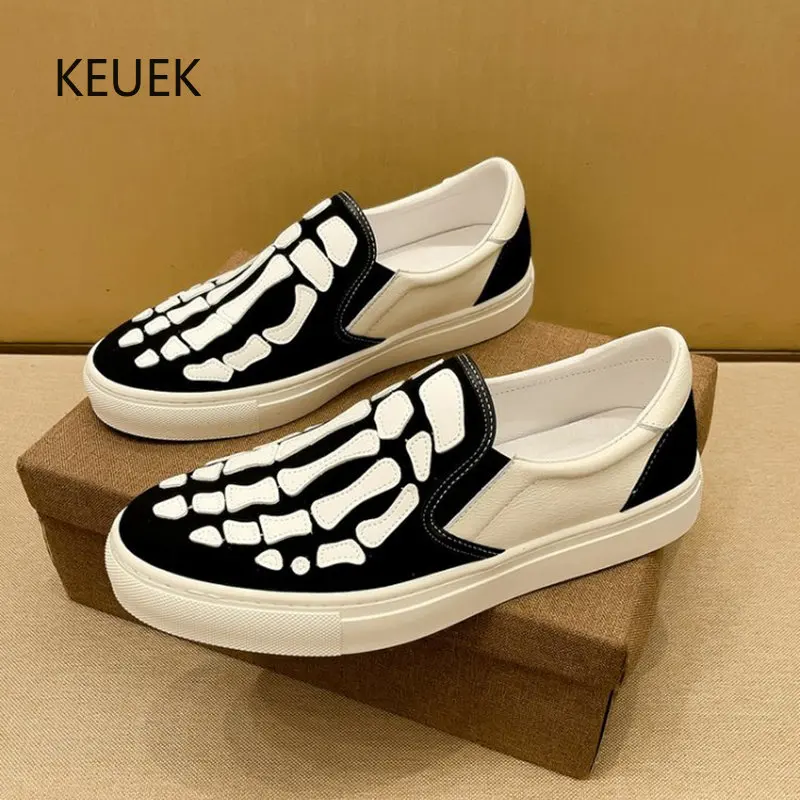 

Мужские мокасины из натуральной кожи, туфли на плоской подошве, без застежки, модные кроссовки, роскошные дизайнерские, 2C