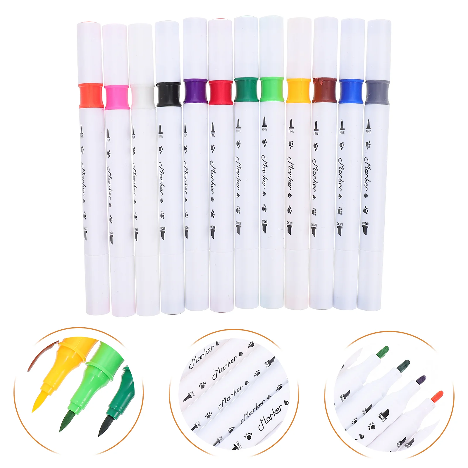 

Markers Pens Set Markerdouble Pen End Tip Dual Coloring Forart Colored Watercolor Drawingcase Painting Based Color Fine Headed