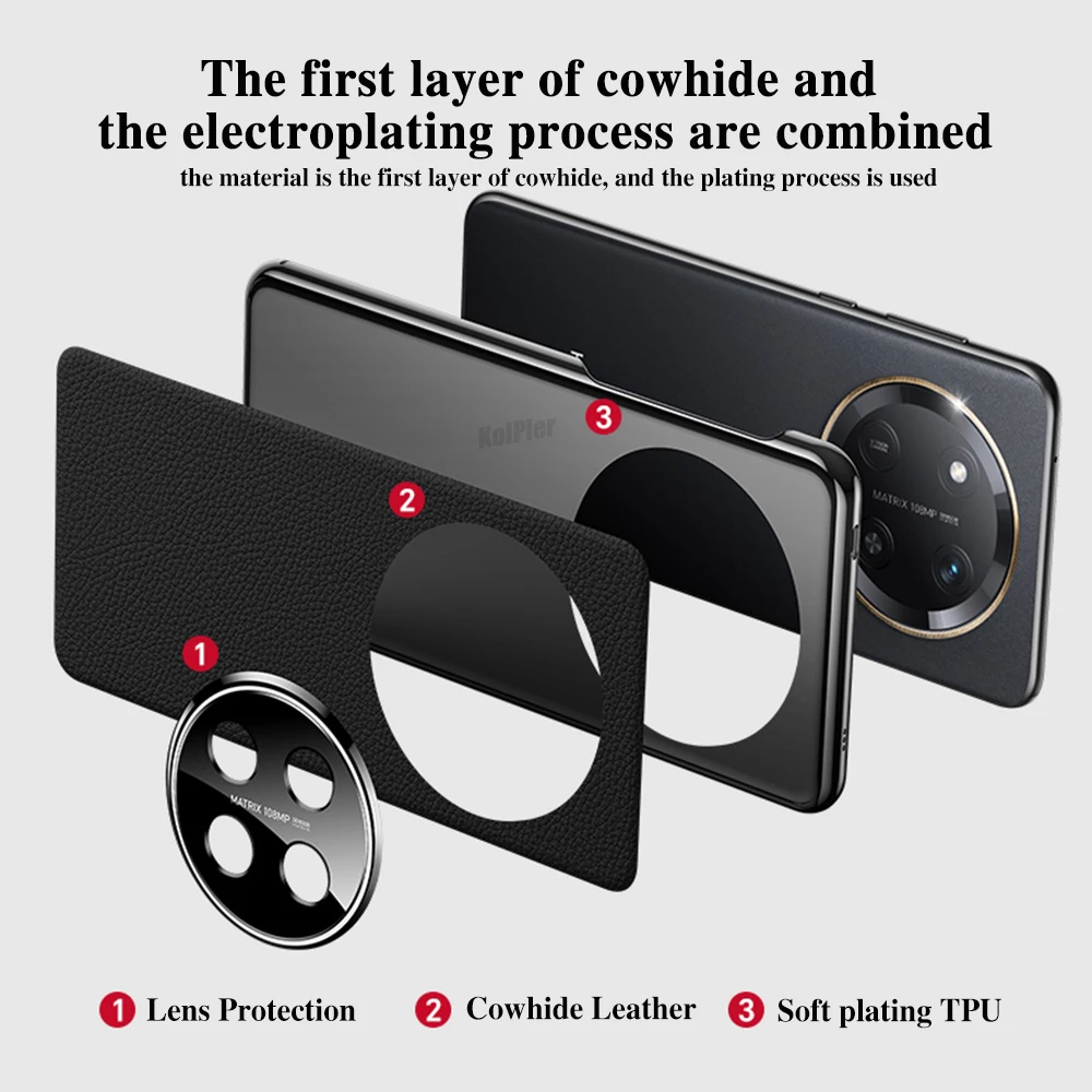 Оригинальный жесткий чехол для ПК HONOR X9C/X60PRO роскошный защитный объектива