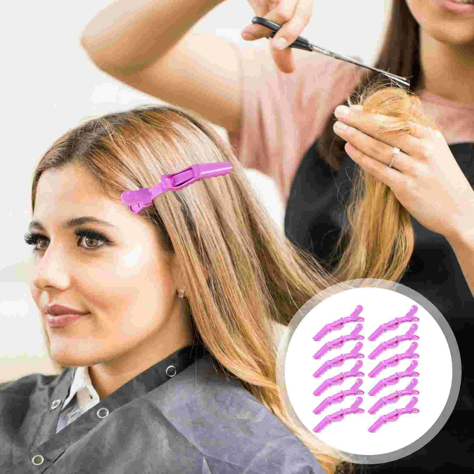 

12pcs Hairdressing Clips Crocodile Clips Sectioning Clips Styling Accessories