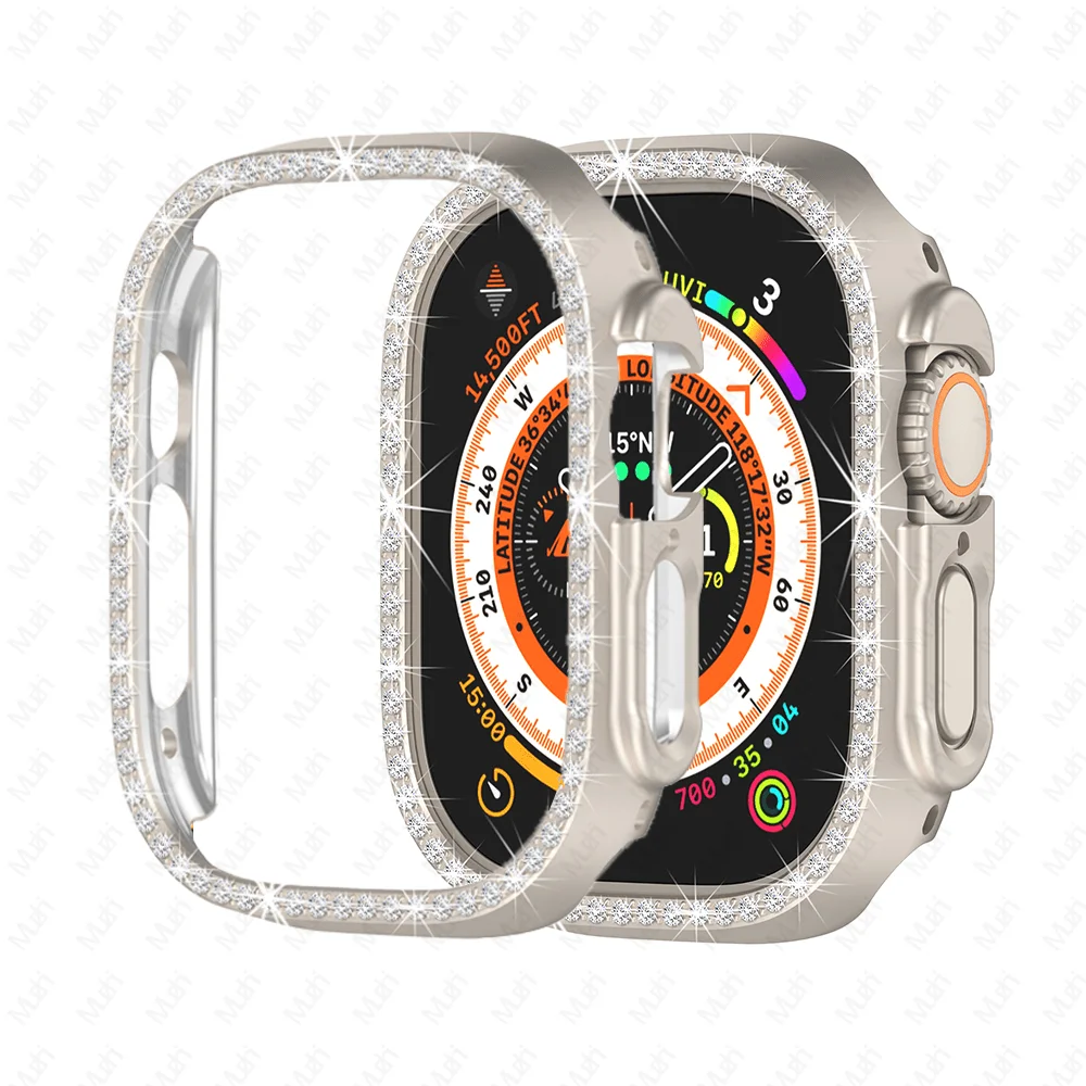 

Diamond Case For Apple Watch Ultra 8 49mm Bling Bumper Screen Protector For Apple Watch Ultra Accessories
