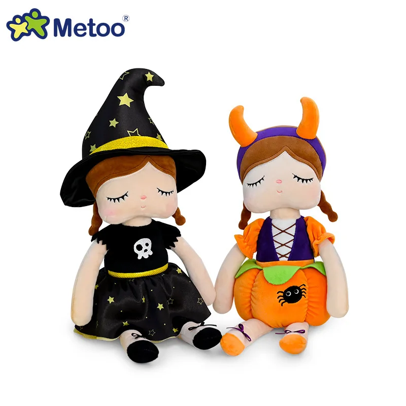 

New Halloween decoration metoo rabbit angela witch pumpkin doll plush toy