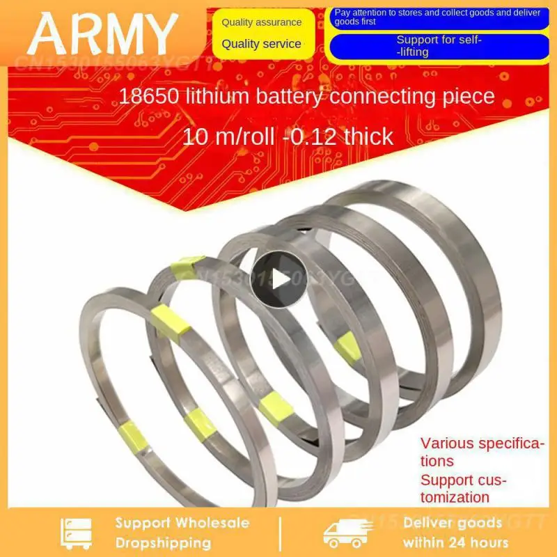 

1~10PCS Meters 18650 Lithium Battery Connection Sheet Nickel Plated Steel Strip Battery Power Battery Accessories Nickel Sheet