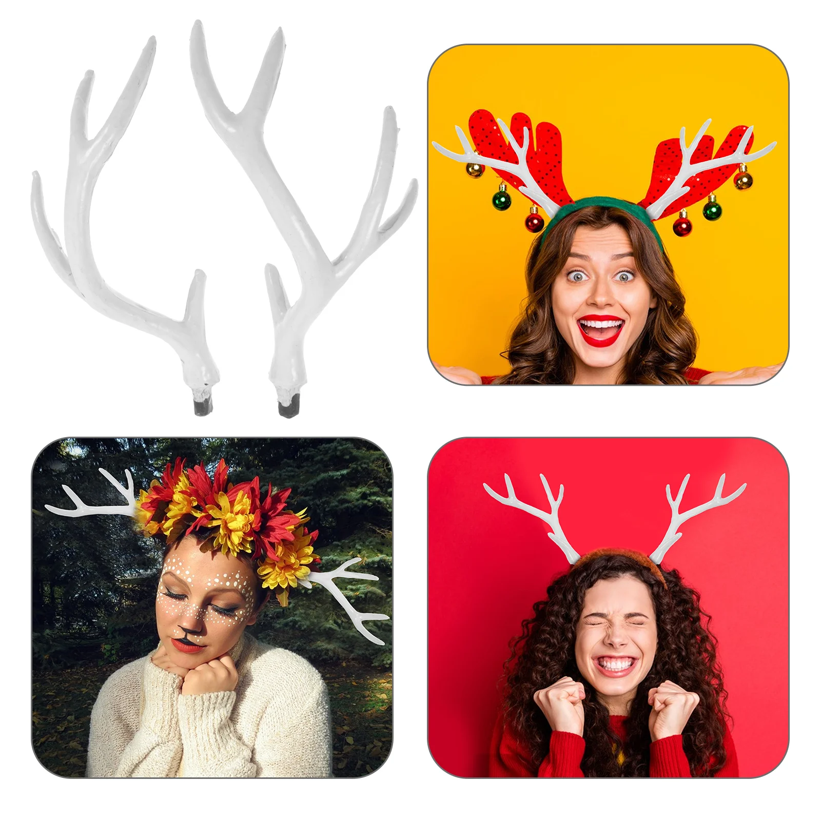 Искусственные рога белый рог оленя обруч для волос головные уборы аксессуар