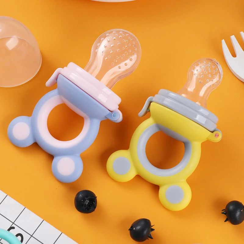 

Newborn Nipple Teether Toy Baby Fresh Food Feeder Silicone Rice Cereal Fruit Pacifier Babies Accessories Infant Chewing Training
