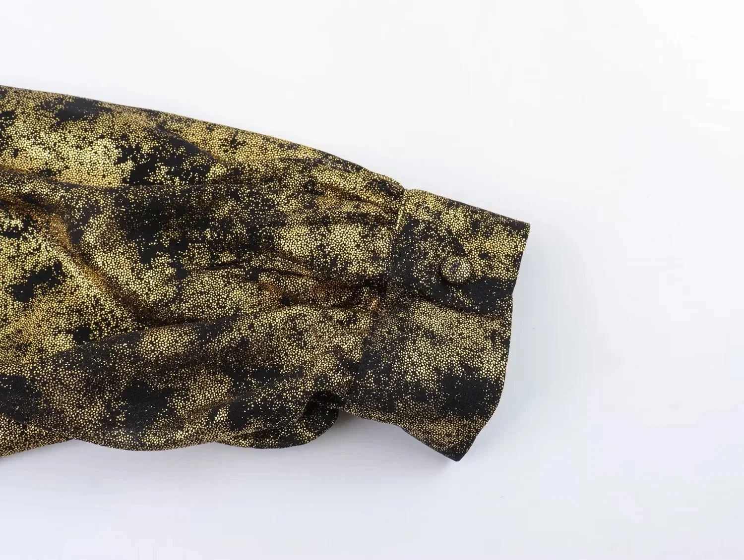 Рубашка женская с длинным рукавом металлик на пуговицах