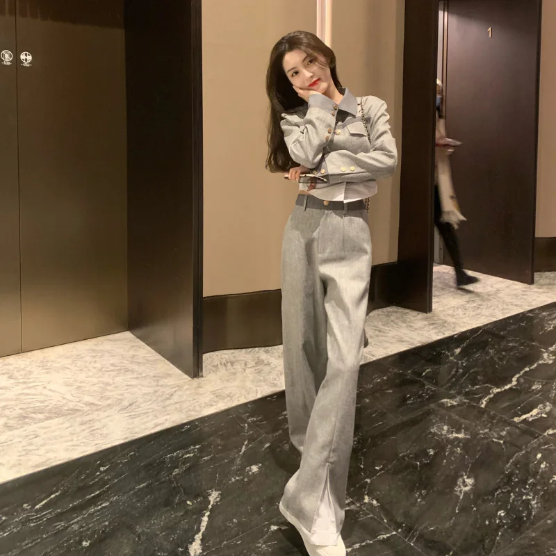 

Small Fragrance Set 2023 Spring Autumn New Fashion Elegant Style Advanced Sense Casual Slim Two Piece Outfits For Women