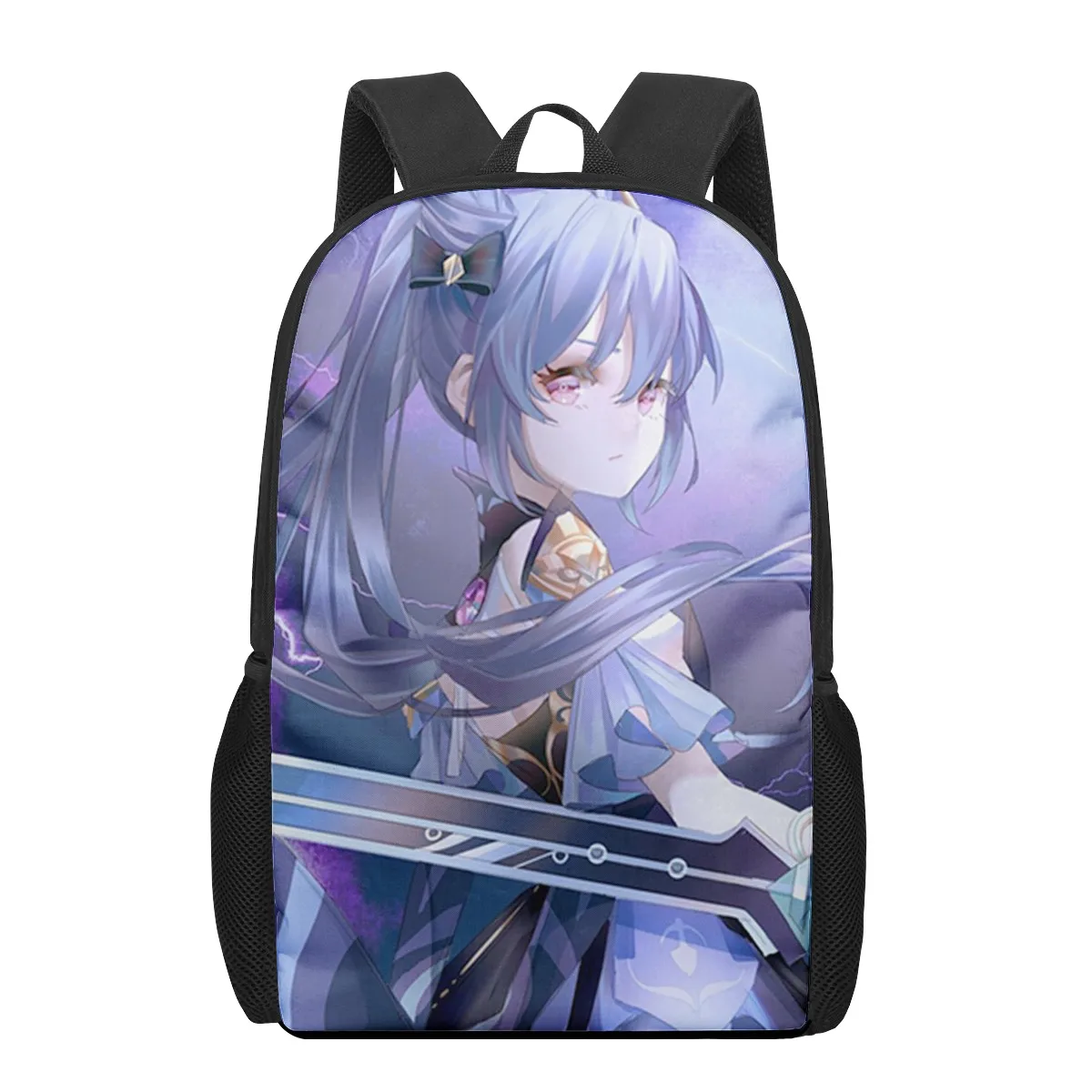 Genshin Impact Keqing 3D Pattern School Bag for Children Girls Boys Casual Book Bags Kids Backpack Boys Girls Schoolbags Bagpack