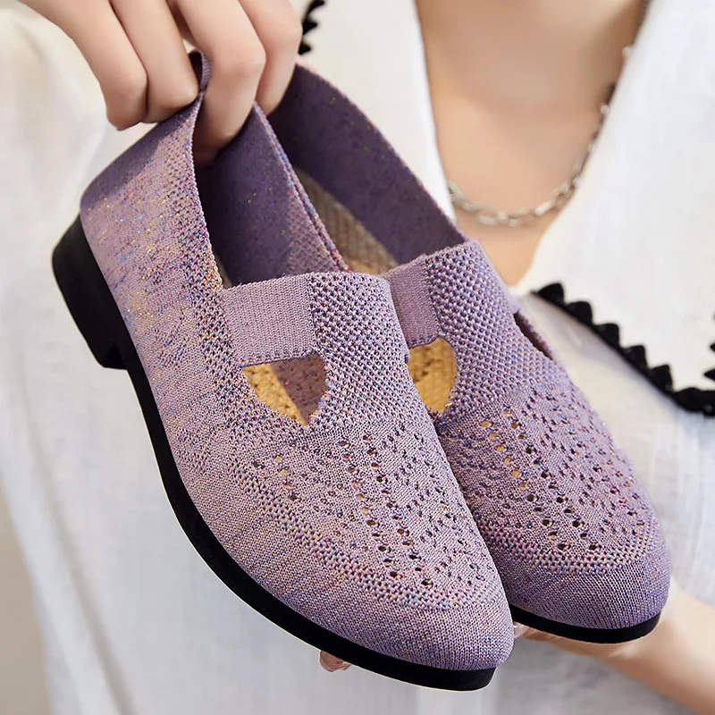 

Shoes Women's Summer Canvas Shoes Women's Hollow Slip-on Breathable Soft-soled Casual Shoes Platform Shoes Tennis Ladies Shoes