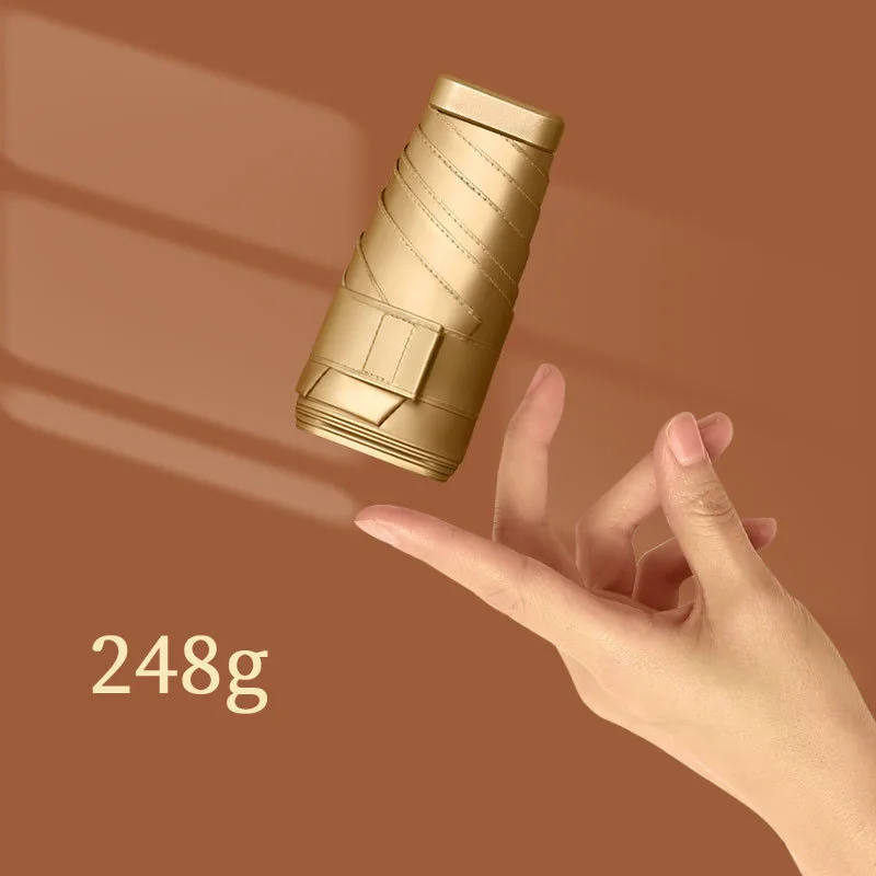 

Flat Mini Cute Umbrella for Women Windproof Sunshade Six Folding Small UV Gold Umbrella Outdoor Fashion Flower Umbrellas Pocket