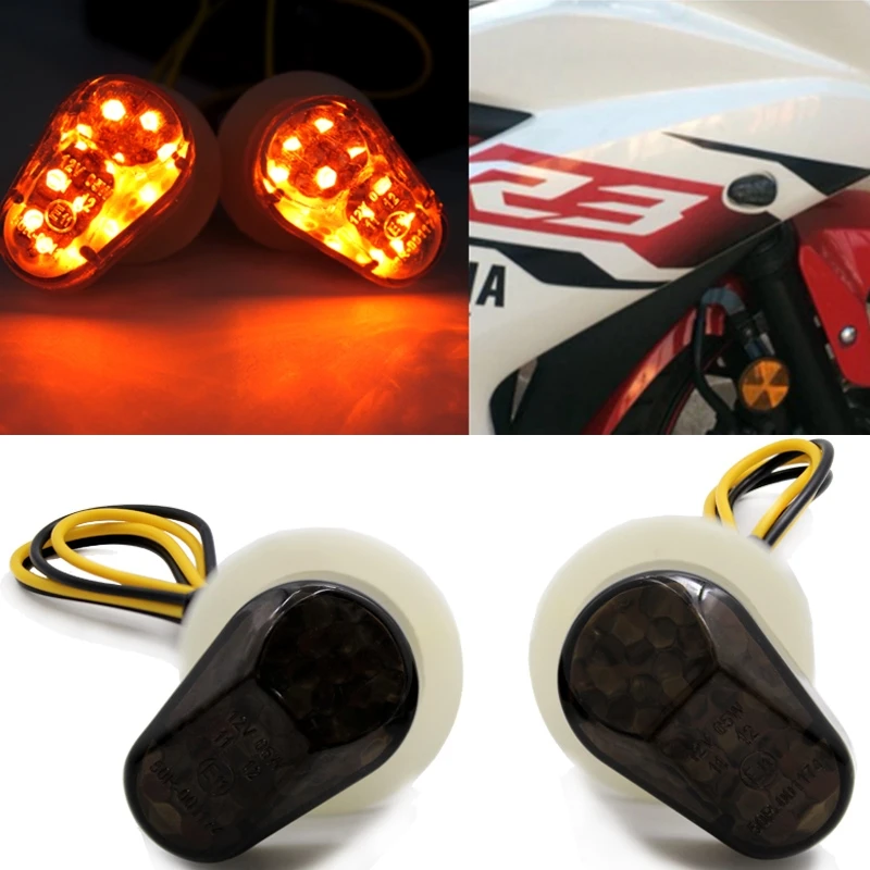 

For Yamaha YZF R1 R6 R6S R3 R6S FZ1 FZ6 FZ8 FAZER Motorcycle Bulb Turn Signals Lndicator Flashing Photoflash Lights LED