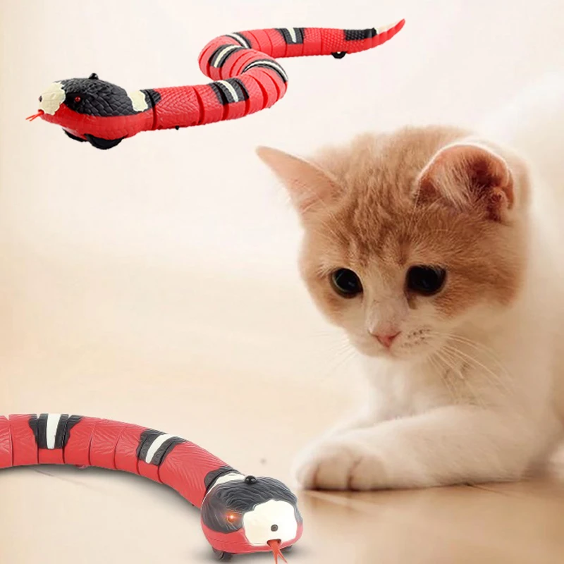 

Pet Dogs Game Play Toy Smart Sensing Snake Interactive Toy Eletronic Cat Toys USB Charging Automatic Cat Accessories