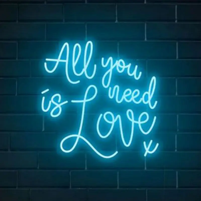 All You Need Is Love  Neon Signs Led   Light for Bar Pub Club Home Wall Hanging Flex Neon Lights Wedding Home Party Decor