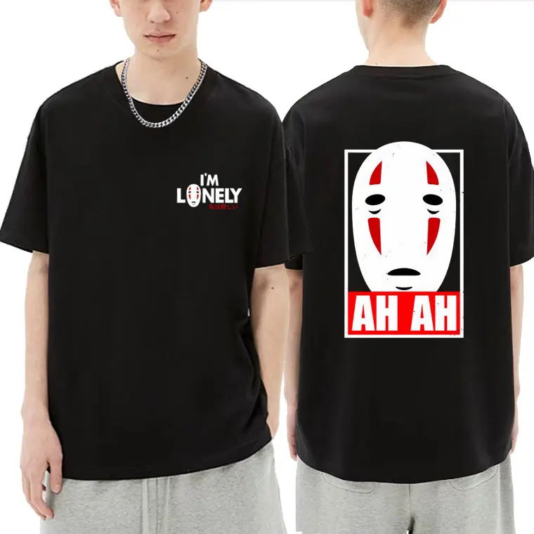 

Anime Spirited Away No Face Man Graphic Tshirt Summer Men Women Manga Casual Oversized T-shirt Unisex Fashion Cool Streetwear