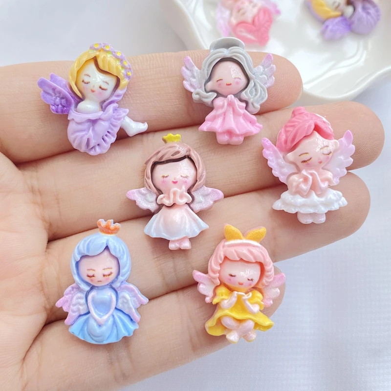 10/20 шт. Hars Kawaii мультфильм Engel Meisje Flatback Steen Interieur Bruges Fee Beeldje Plakboek Diy Accessoires Ambachten