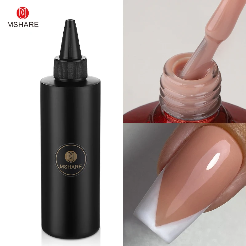 

MSHARE 1 кг молочно-Бежевый гель для наращивания ногтей УФ-ногти для бега жидкие Пальцы для наращивания