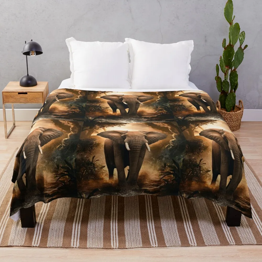 Портрет слона. Картина слона дикий слон винтажный стиль Рембрандт Ван Рijn.