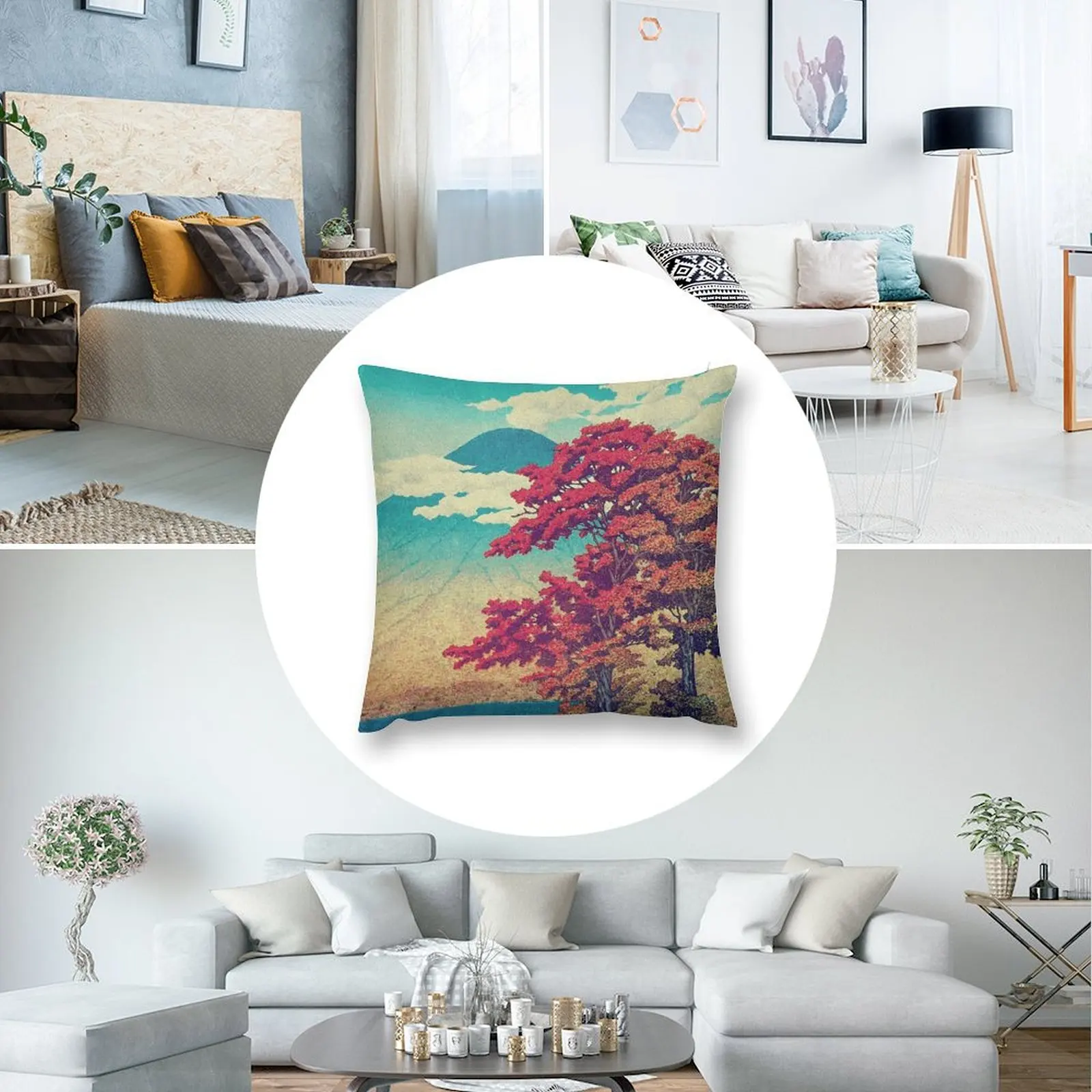 Новый год в Hisseii-природный ландшафт декоративная подушка
