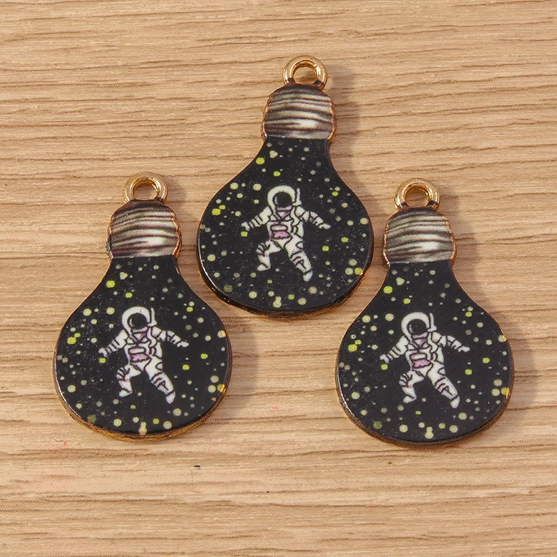 Забавные эмалевые Подвески в виде лампочки 16x27 мм 10 шт.