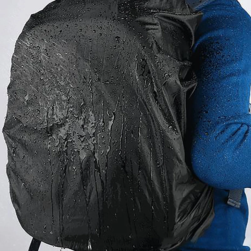 Adjustable Waterproof Dustproof Backpack Rain Cover Portable Ultralight Shoulder Protect Outdoor Tools Hiking Black/Red