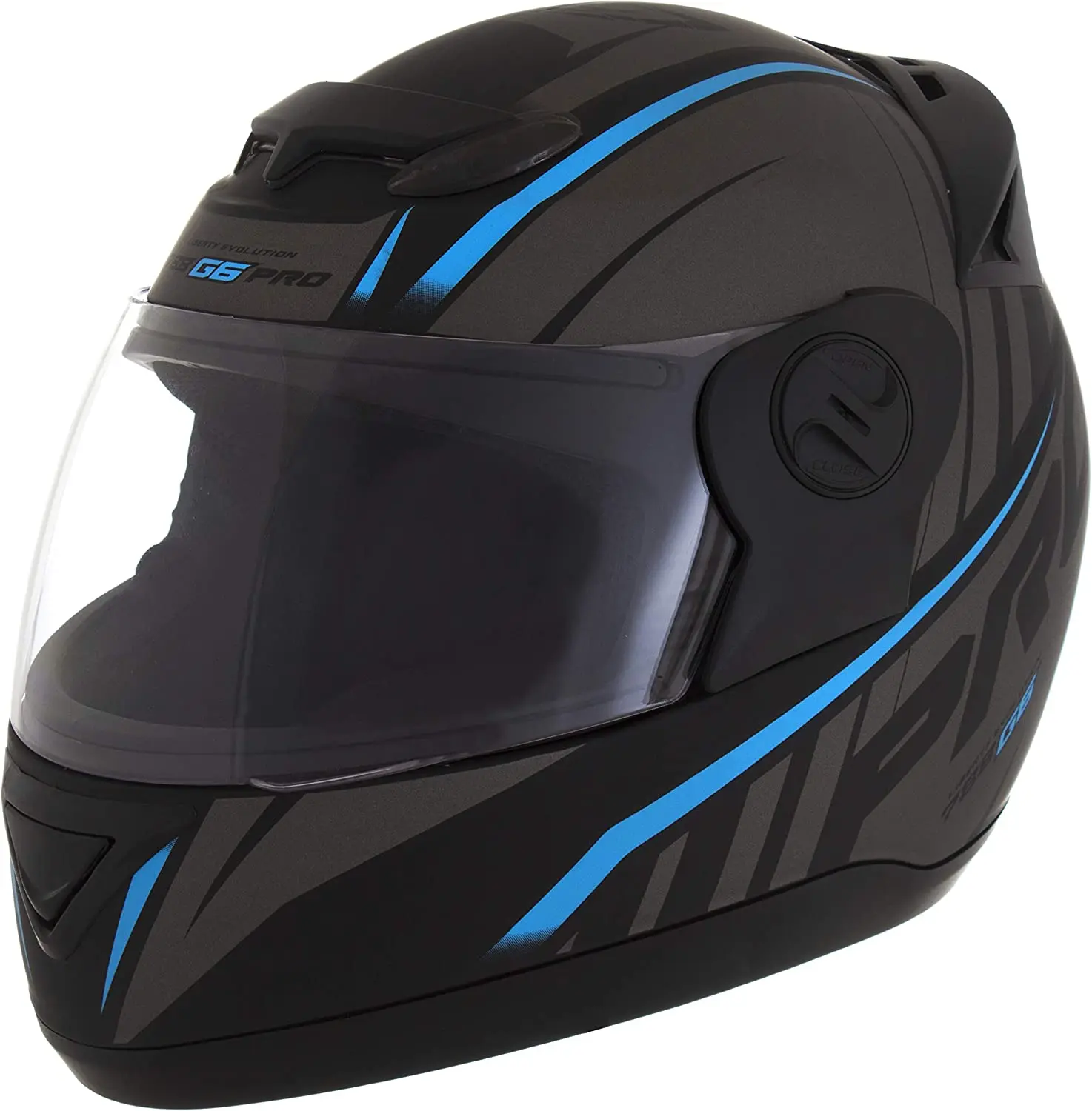 

Capacete Evolution G6 Pro Neon Fosco 60 Preto/Azul Motorcycle Motorbike Anti-fog helmet Hat Men Women Scooter Winter Safety Cap