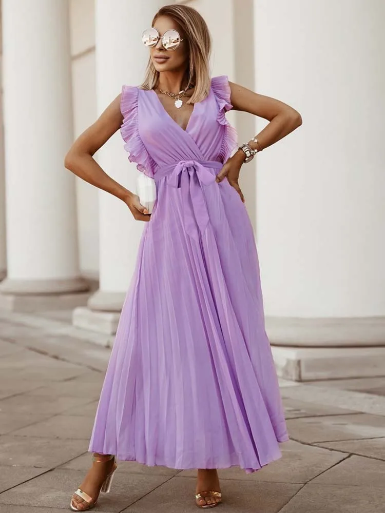 Женское пляжное платье в европейском стиле элегантное модное Плиссированное