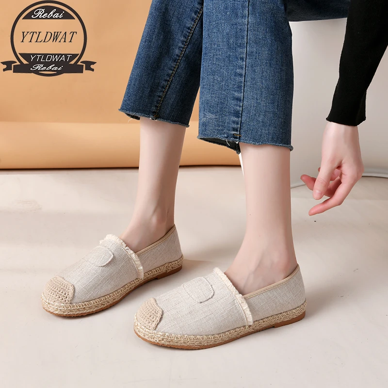 New 2022 Women's Sports Shoes Summer   Breathable Flat   Single   35-40 Round Head Low Heel