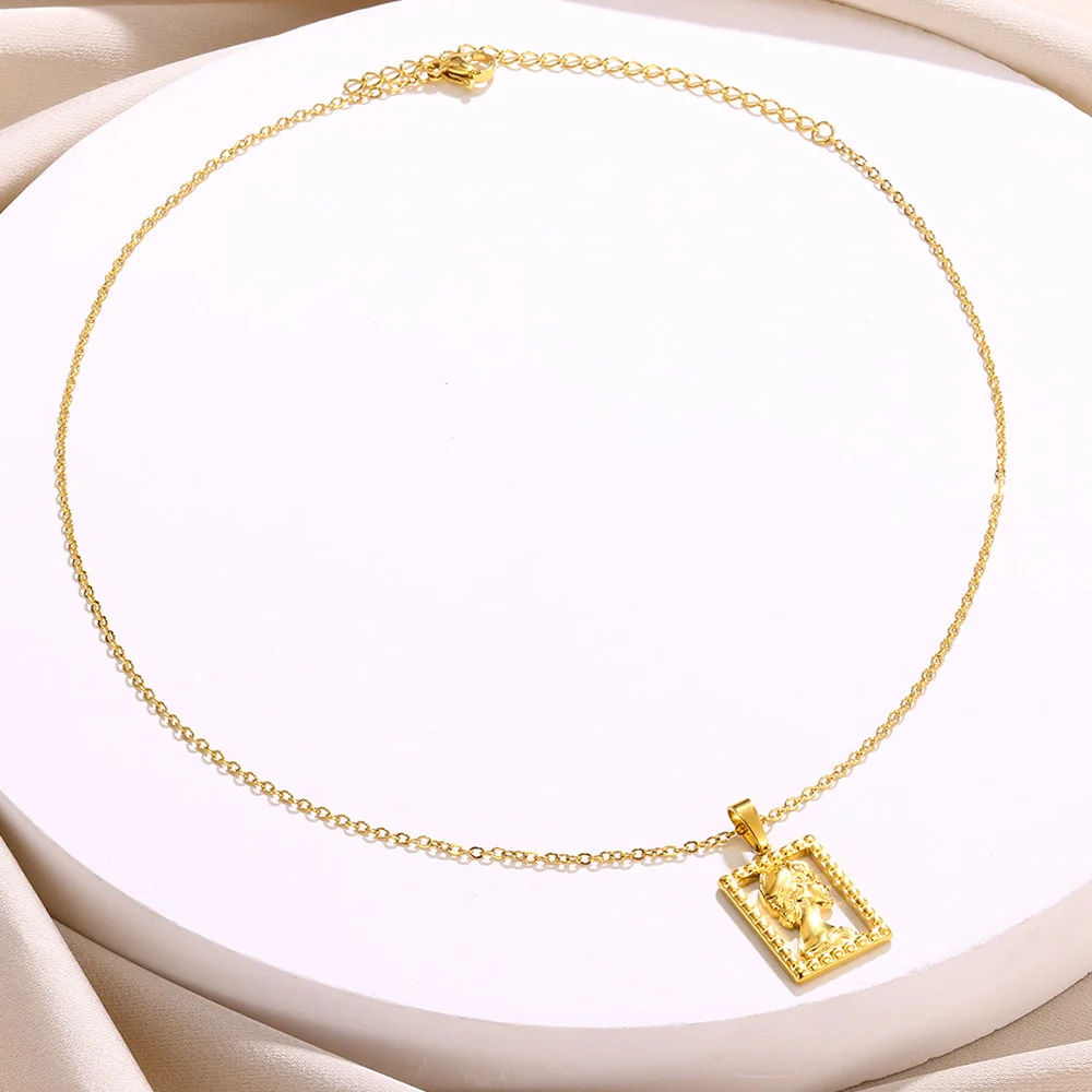 Модное квадратное женское ожерелье подвеска-чокер ювелирные изделия из