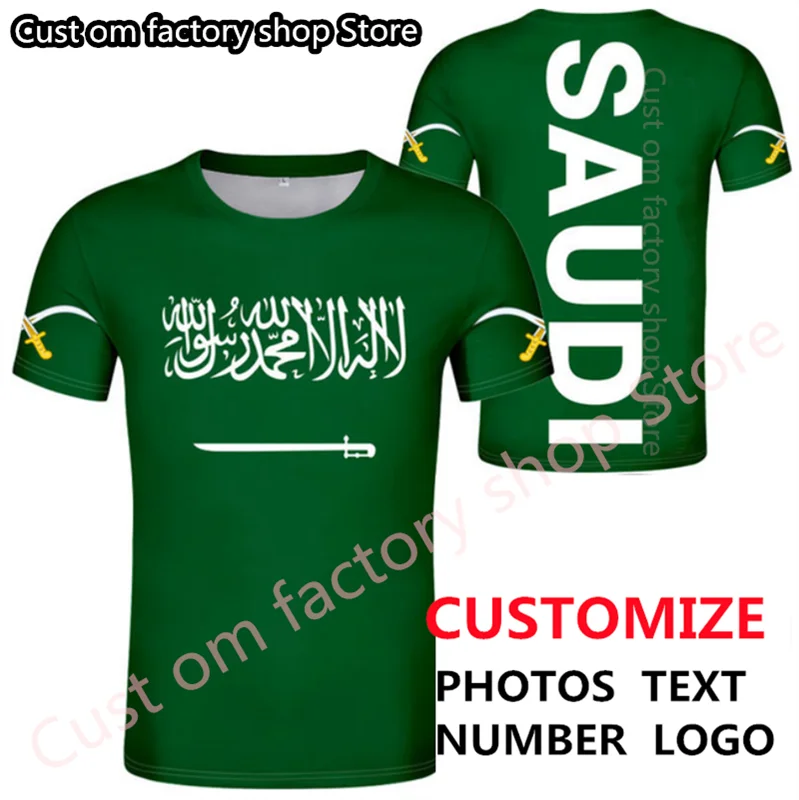 

SAUDI ARABIA tshirt diy free custom name number sau T-Shirt nation flag sa arabic arab islam arabian country print text clothes
