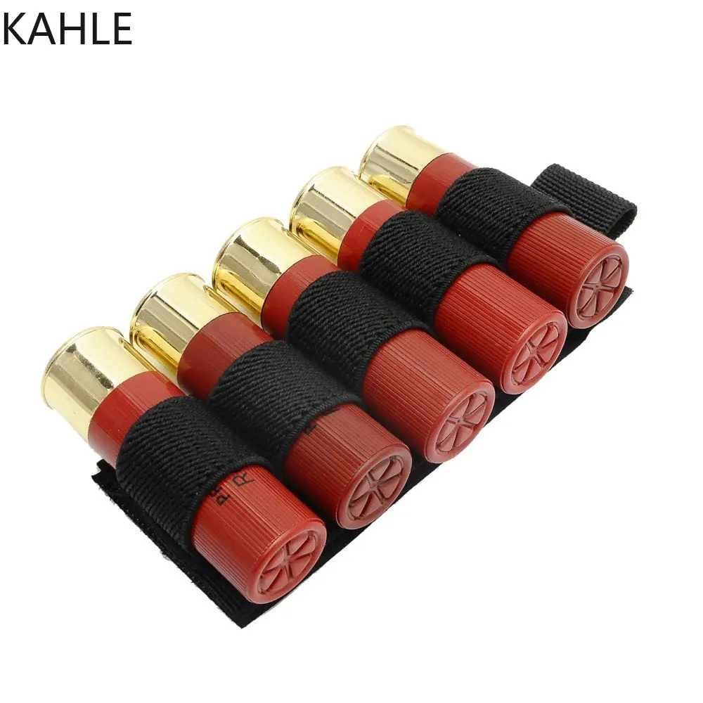 

KAHLE shot gun sling shell holder shotgun shell holder 12 Gauge 20 Gauge 5 Rounds Hunting Shotgun Buttstock Ammo Pouch