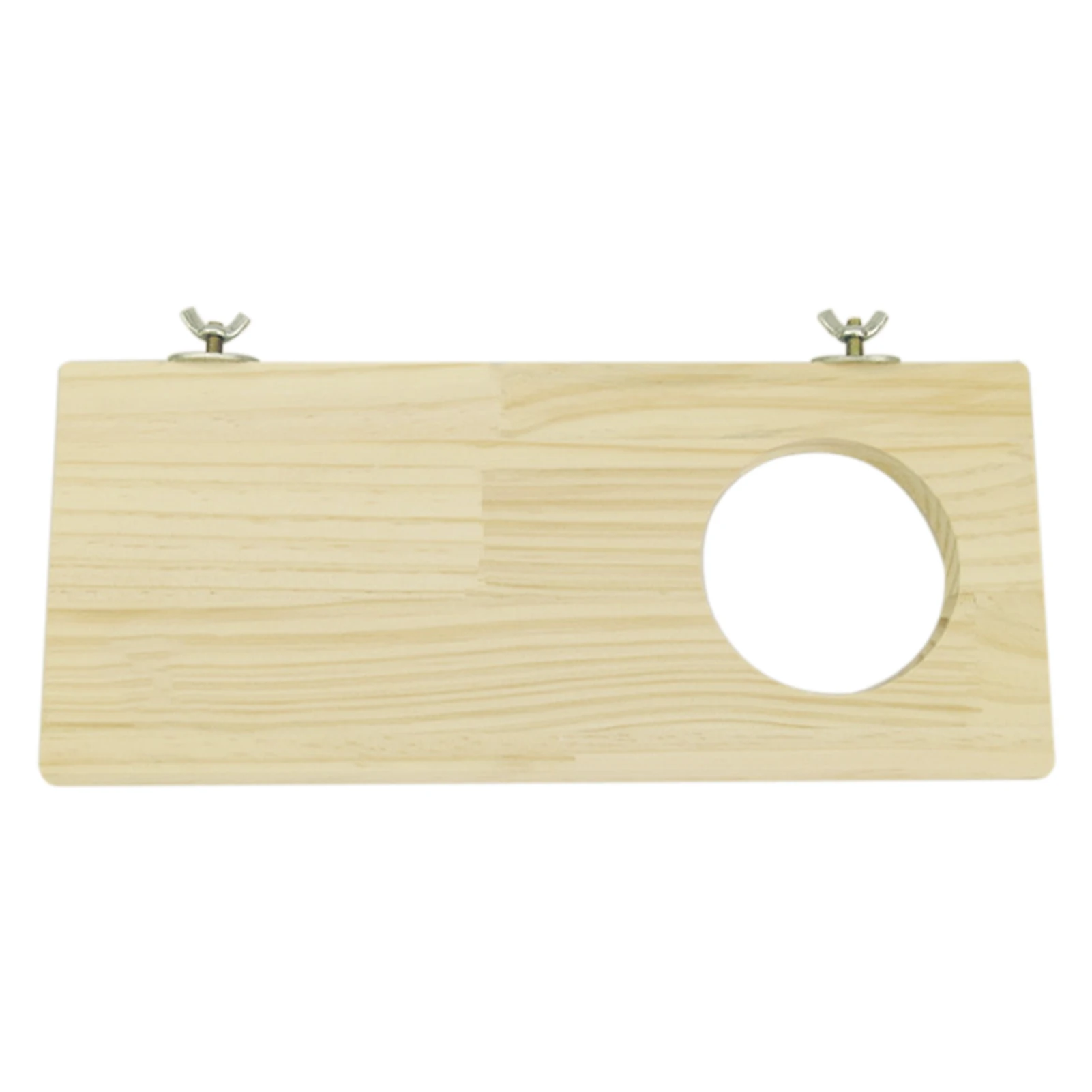 

Rabbit Perch Platform Hamster Springboard Wood Stand Cage Accessories Round Hole Durable Parrot Easy Install Chinchilla Toy