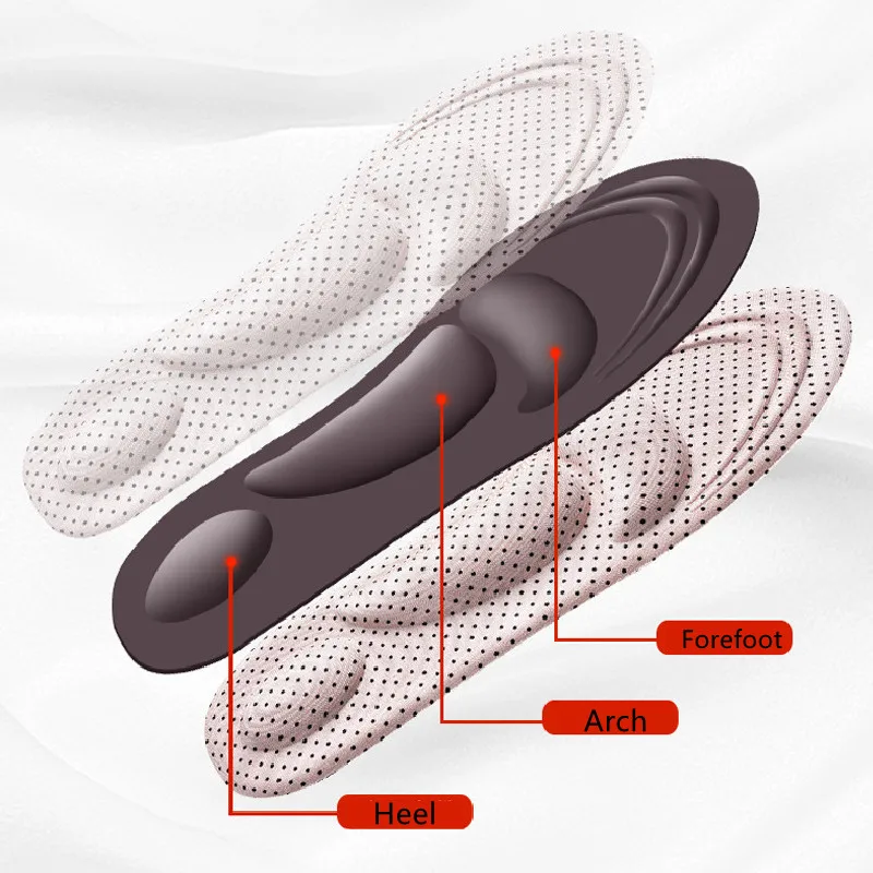 

NEW Fashion 2pcs Sponge Insoles Men Women Pain Relief Soft 4D Memory Foam Orthopedic Insoles Shoes Flat Feet Arch Support Insole