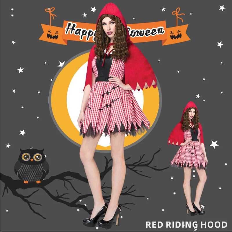 2022 красные костюмы с капюшоном для верховой езды женщин и девочек костюм косплея