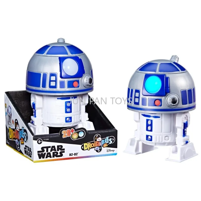 Фото Оригинальная интерактивная фигурка Hasbro Star Wars Droidables: Чубакка и R2-D2, мини-электронная игрушка с 20+ звуковыми эффектами и подсветкой, портативный робот-кукла №2