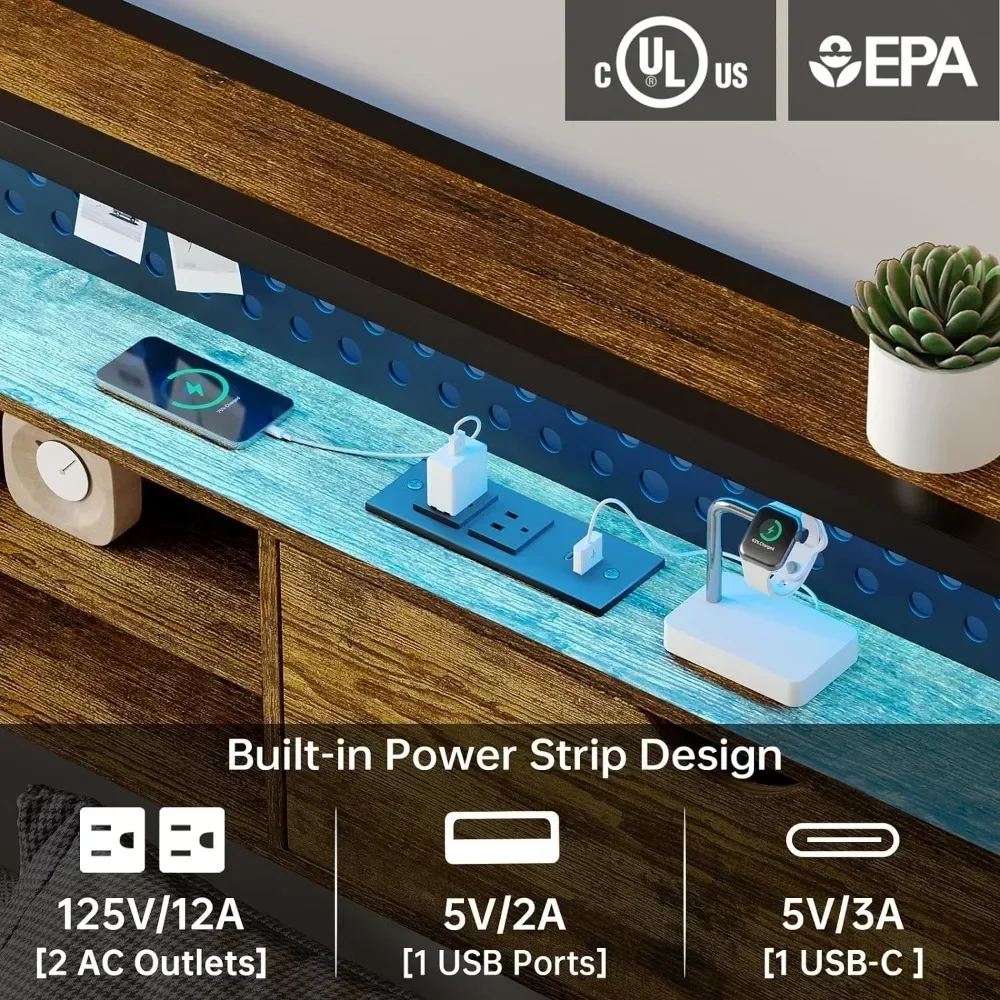 Каркас кровати размера king-size с ящиком для хранения USB-портами и розетками зарядки