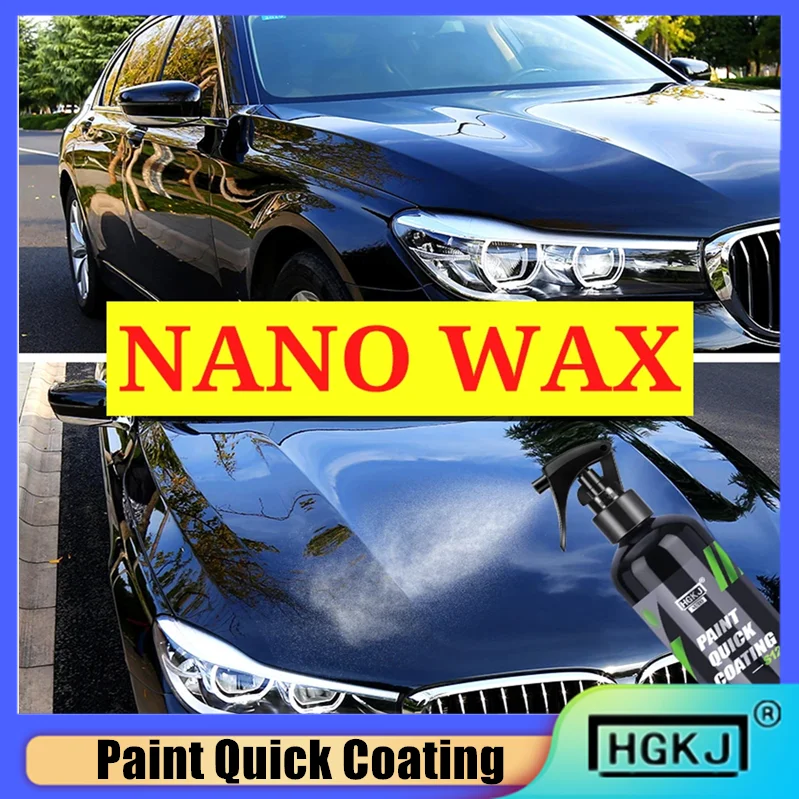 

Cars Ceramic Coating More Shine Quick Coat Hydrophobic Anti-fouling Polish Car Paint Nano Wax Spray Auto Detailing HGKJ S12