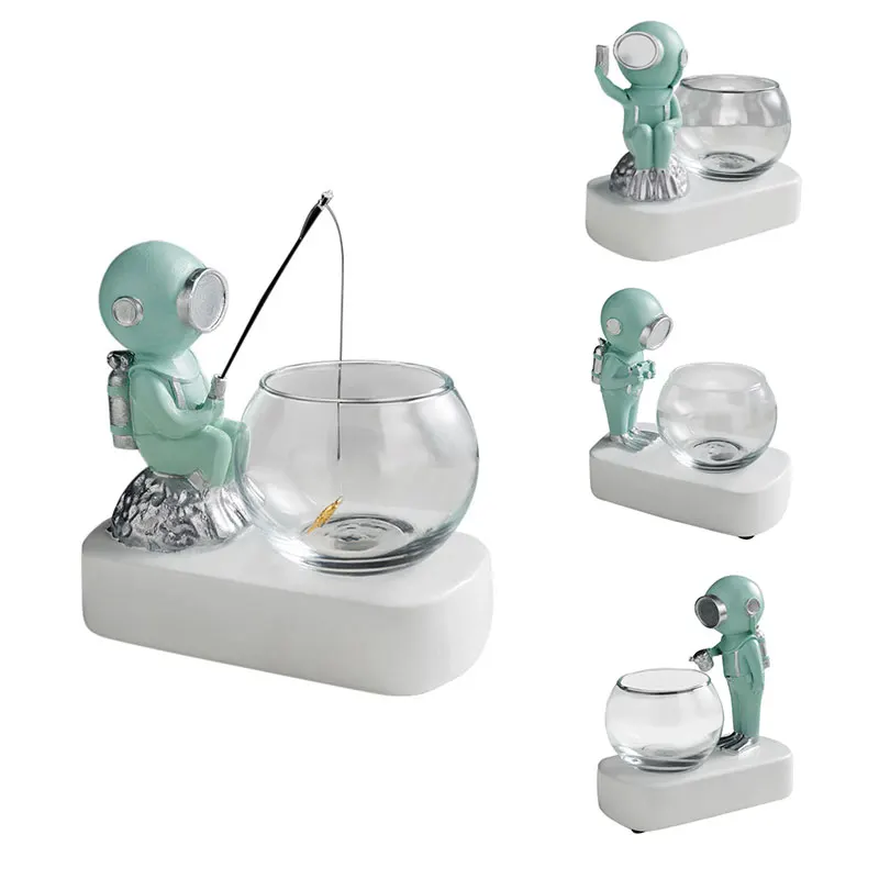 

Астронавт гидропонная полимерная декоративная ваза для растений креативный скандинавский стиль для кафе гостиной декоративное растение Г...