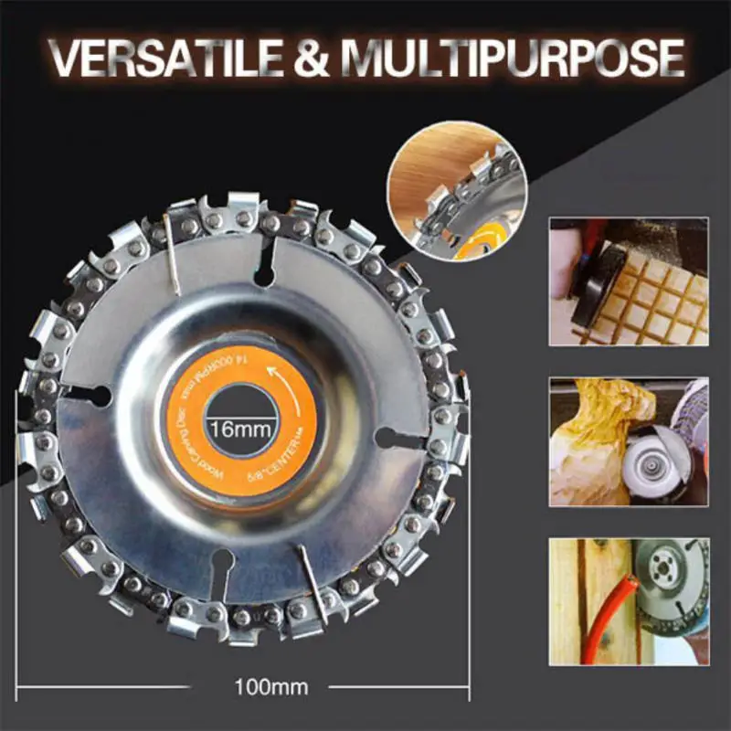 

Wood Carving Disc 4/5 Inch Wood Shaping Disc Angle Grinder Disc Grinder Chain Disc With Replacement Chain For Grinding Carving