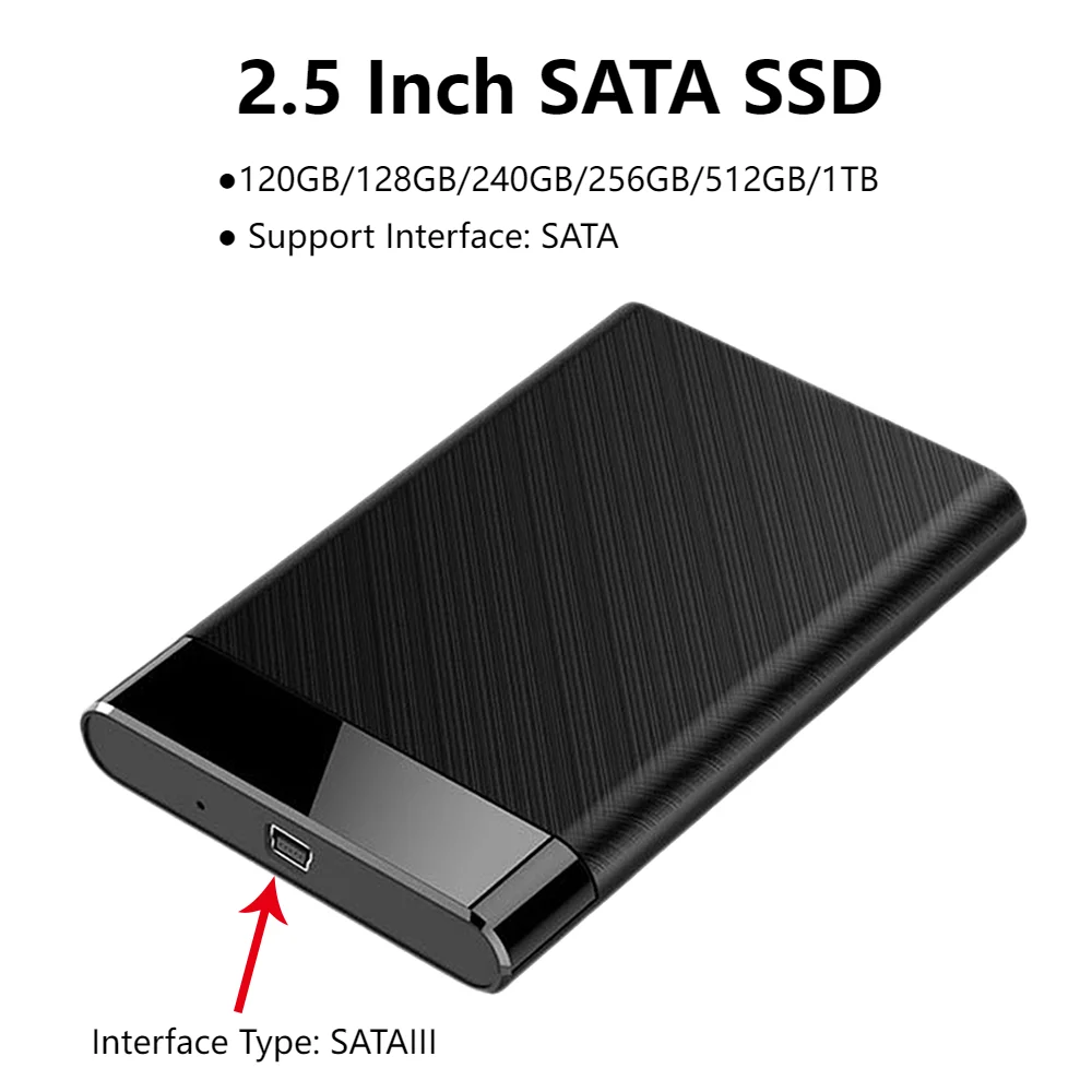 

Портативный твердотельный накопитель, 2,5 дюйма, SATA, 120 ГБ, 128 ГБ, 240 ГБ, 256 ГБ, 512 ГБ, 1 ТБ