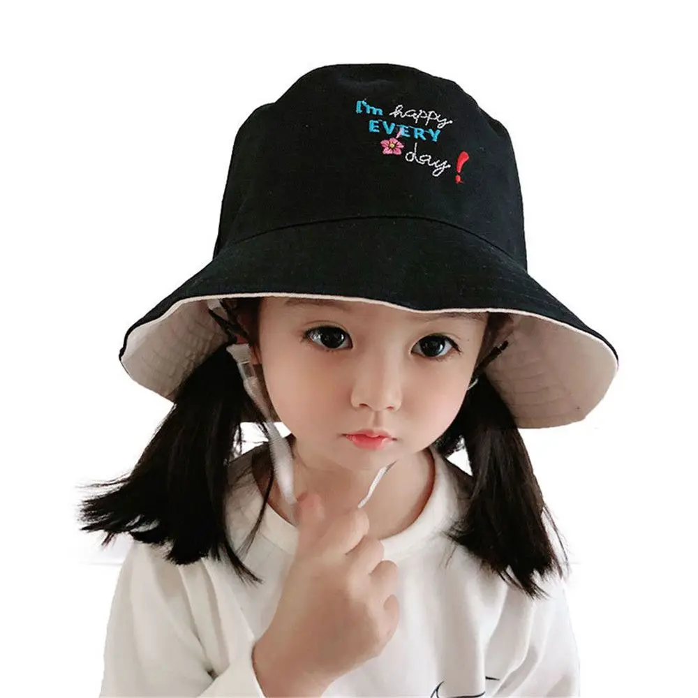 

Spring Summer Portable Anti-UV Panama Hat Children Beach Cap Sun Hat Kids Bucket Hat Fisherman Cap