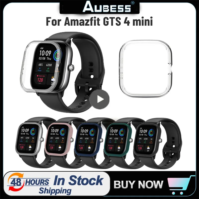 

New Smart Watch Cover Anti-fall Scratch Case For Amazfit Gts 4 Mini Mini Cover Shell Bumper Screen Protector Watch Accessories
