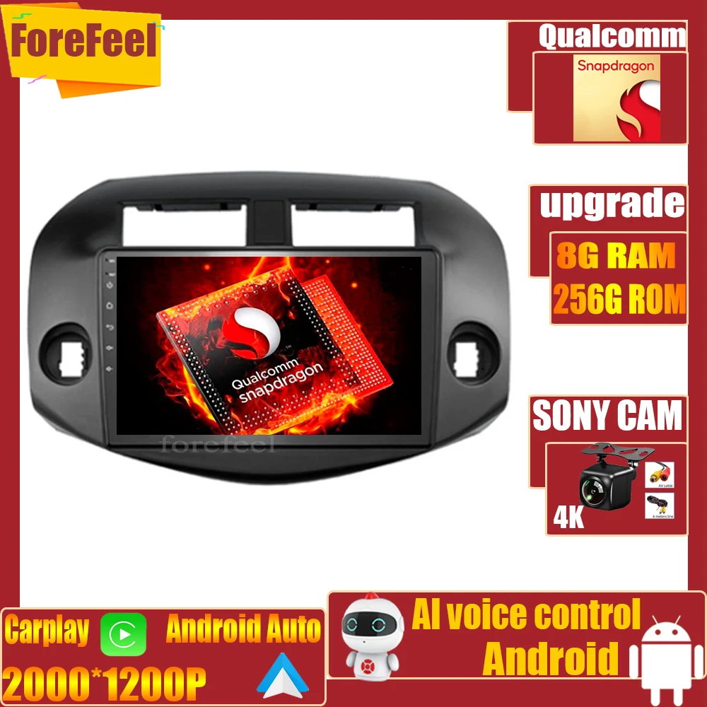 

QLED экран Qualcomm Snapdrago Android для Toyota RAV4 3 XA30 2005 - 2013 No 2din автомобильное радио стерео Мультимедийный Плеер навигация