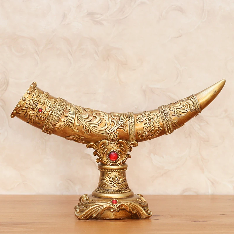 

EUROPEAN RESIN LUCKY IVORY ORNAMENTS LIVINGROOM HOME FIGURINES DECORATION PORCH TV CABINET ELEPHANT LONGMA FURNISHINGS CRAFT ART