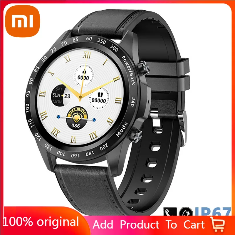 

Xiaomi Men Smart Watch Heart Rate Blood Pressure Body Temperature Sports Fitness Luxury Watch Bluetooth Call Smartwatch Music