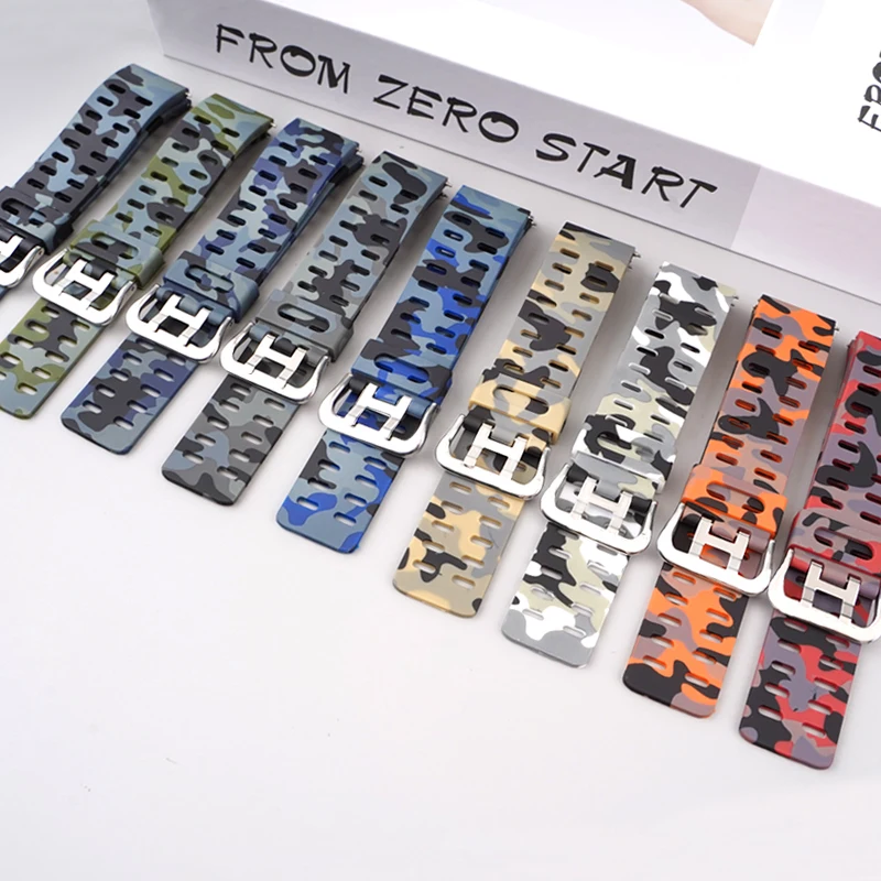 

22mm Silicone Band Strap For Xiaomi Huami Amazfit GTR 47mm Stratos 2 Gear S3 Camouflage Watchband For Samsung Galaxy Watch 46mm