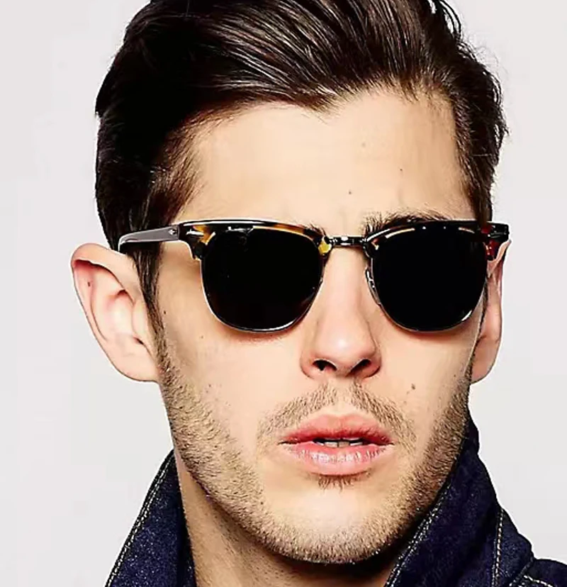 3016 мужские дизайнерские классические квадратные очки в черной оправе модные