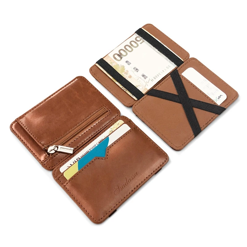 

Кошелек для монет, мужской маленький кожаный кошелек из искусственной кожи, держатель для кредитных карт/удостоверения личности, складной ...