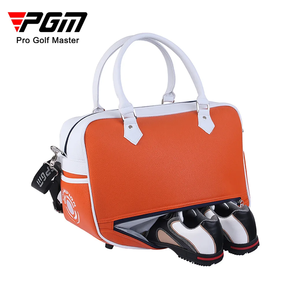 PGM Men Women Golf Clothing Bag Double Layer Large Capacity Sports Travelling Waterproof PU Fashion Bag Ultra Light Portable