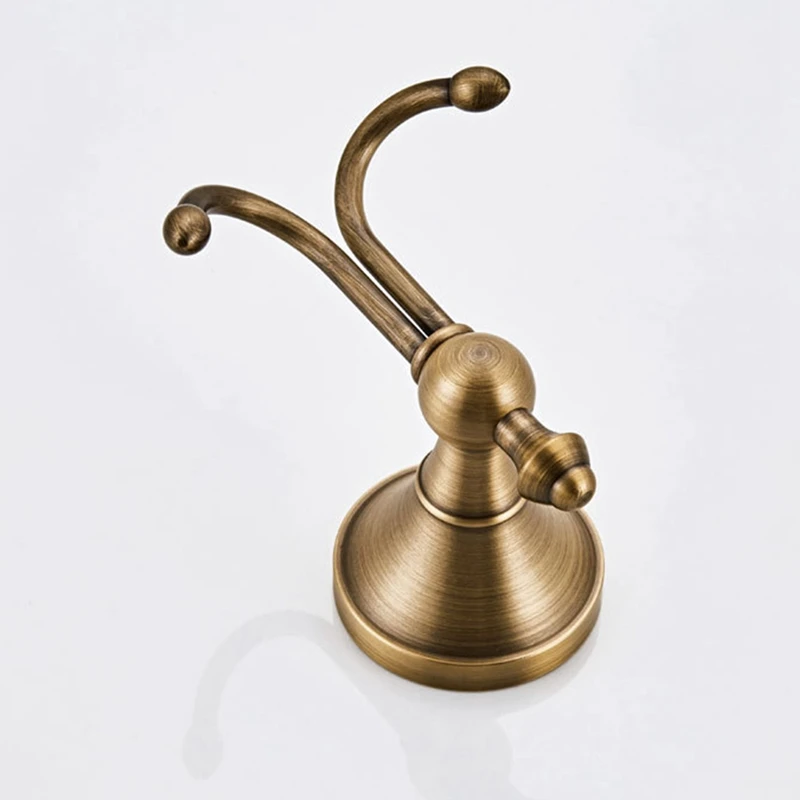 

Robe Hooks Antique Brass Towel Hooks Towel Bath Coat Hanger Door Wall Hook Retro Home Decor Bathroom Accessories
